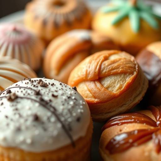 Selection of delicious pastries